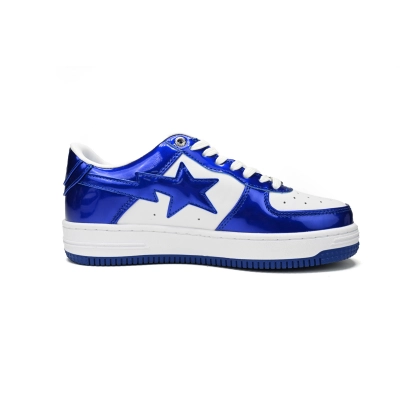 A Bathing Ape Bape Sta Patent Leather White Blue (2023)  1170-191-022  02