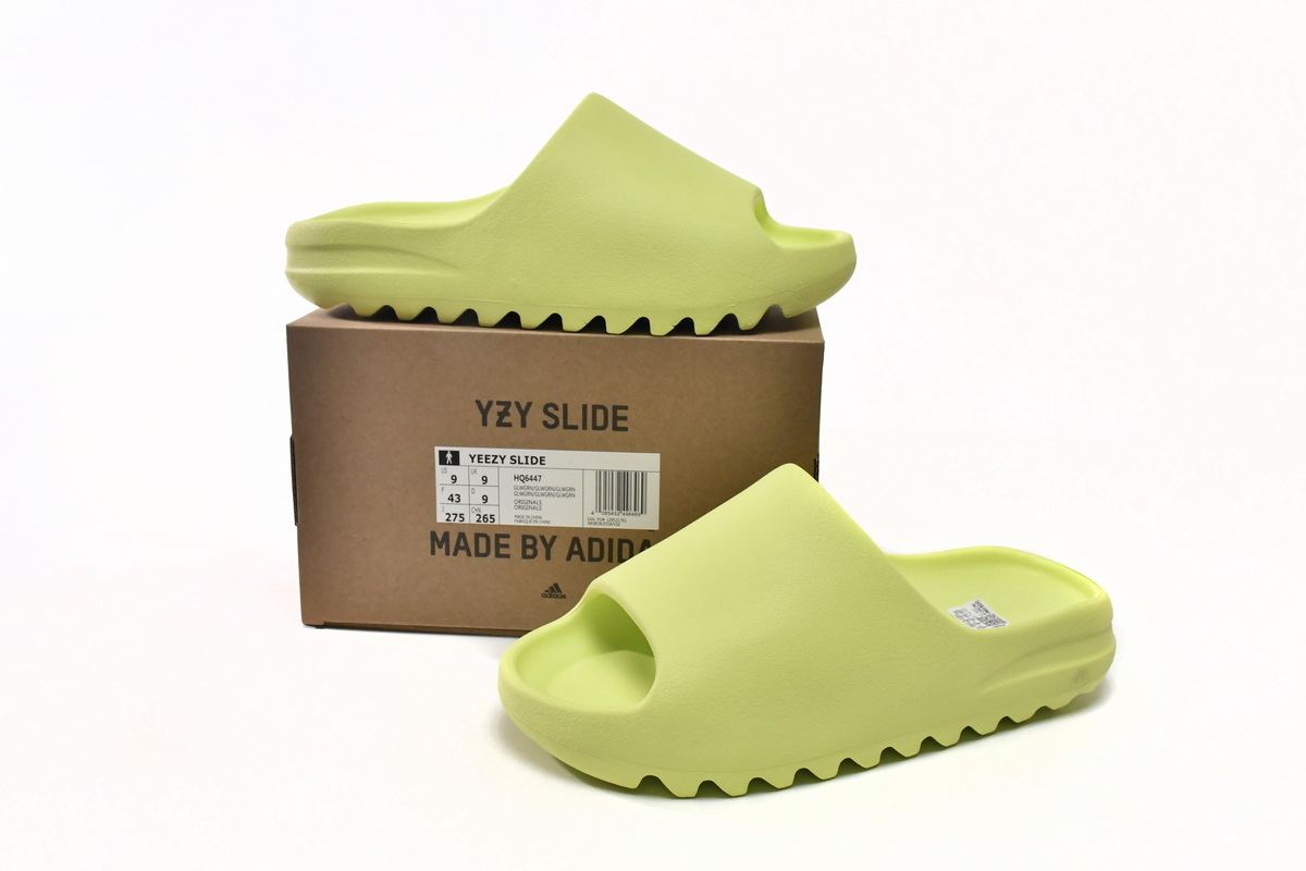 Adidas Yeezy Slide Glow Green (2022/2023 Restock)  HQ6447