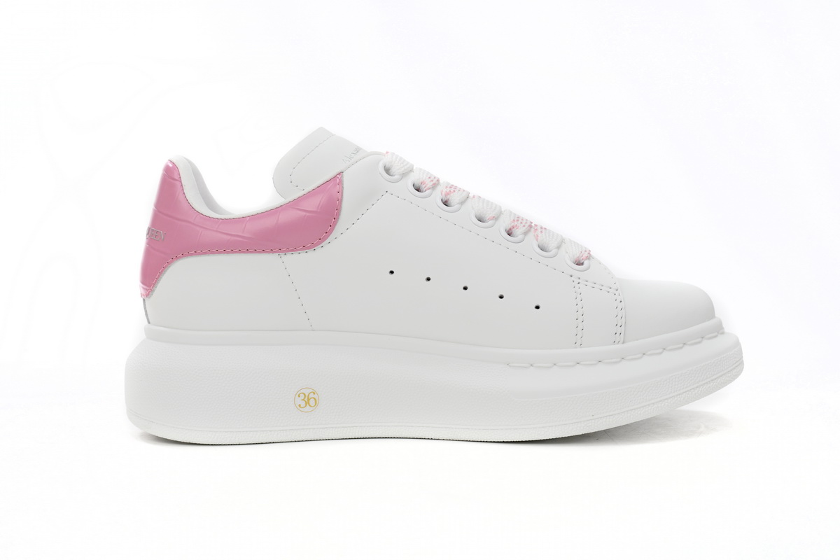 Alexander McQueen Oversized White Pink Croc (Women