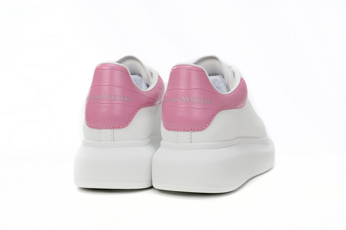 Alexander McQueen Oversized White Pink Croc (Women