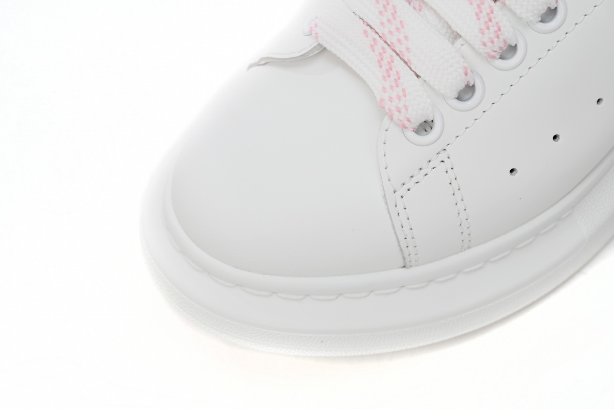 Alexander McQueen Oversized White Pink Croc (Women
