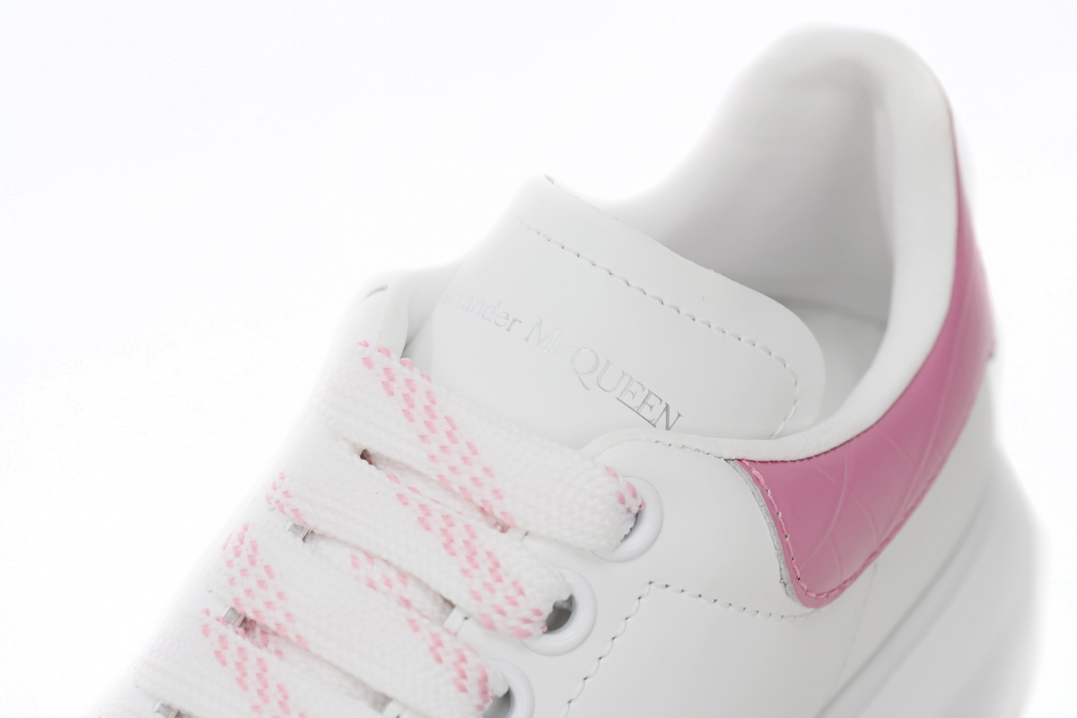 Alexander McQueen Oversized White Pink Croc (Women