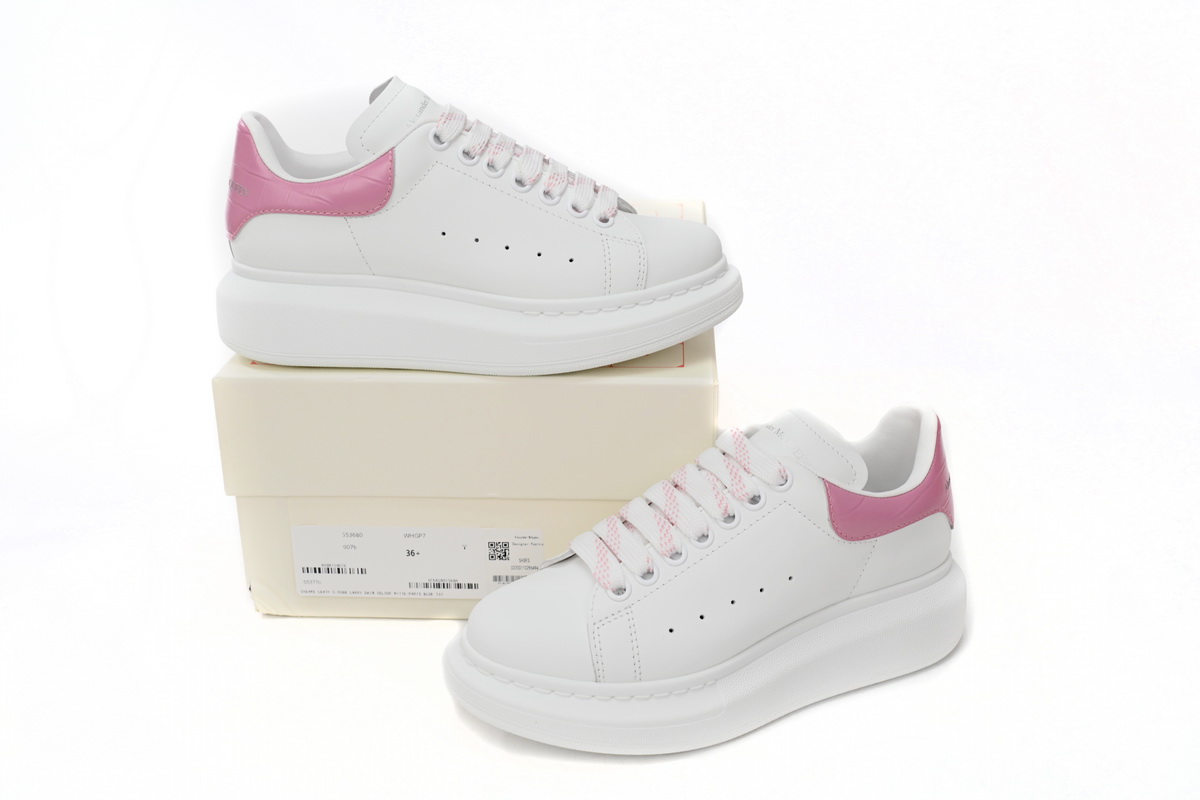 Alexander McQueen Oversized White Pink Croc (Women