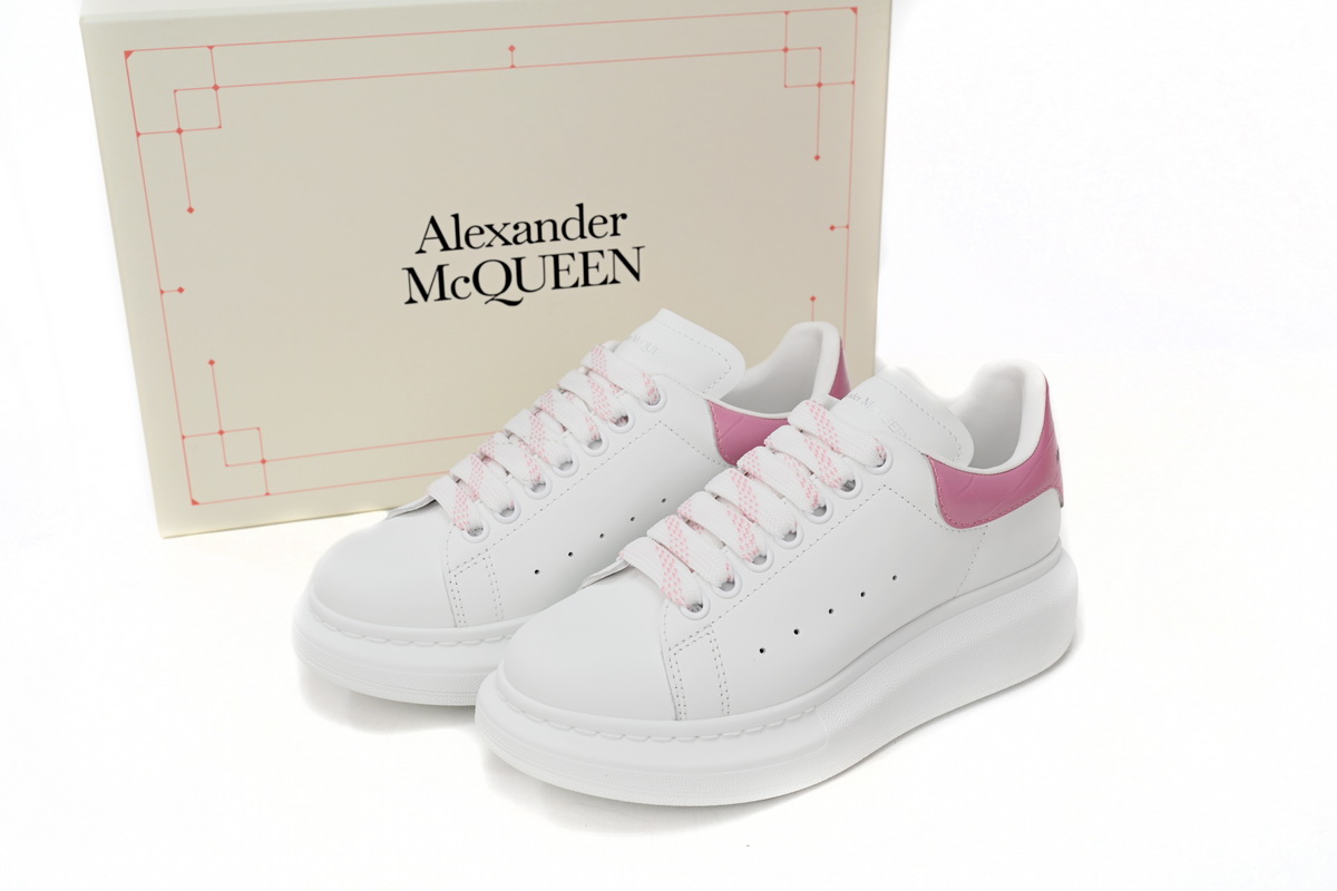 Alexander McQueen Oversized White Pink Croc (Women