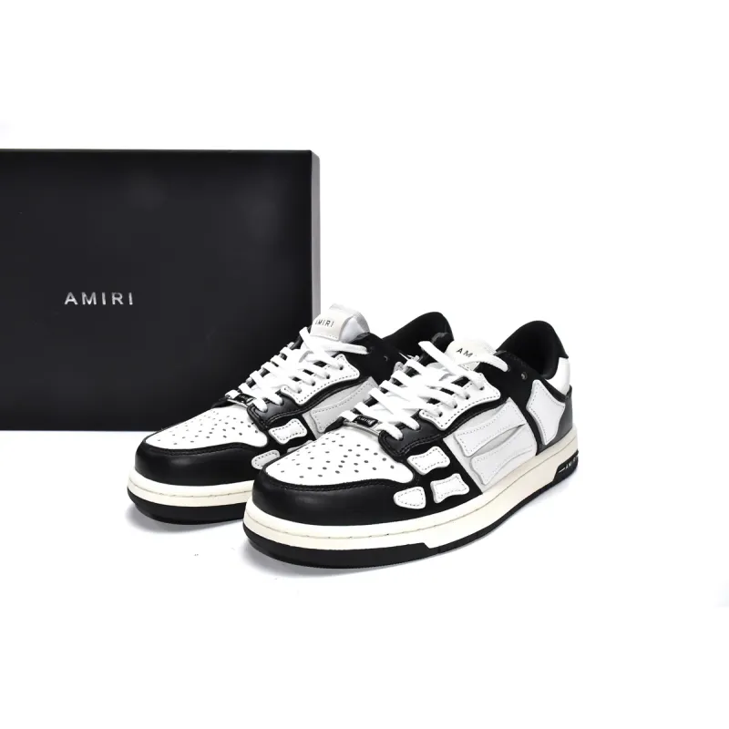 AMIRI Skel Top Low White Black White MFS002-004