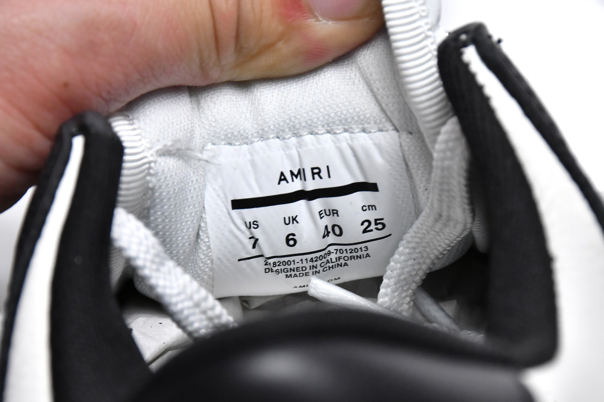 AMIRI MA-1 Skel Top Low White Black White MFS002-004