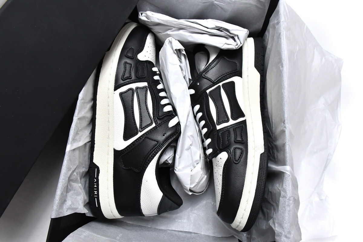 AMIRI Skel Top Low White Black White MFS003-004