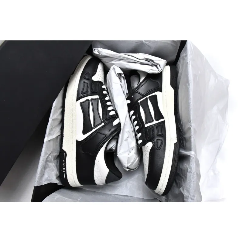 AMIRI Skel Top Low White Black White MFS003-004 