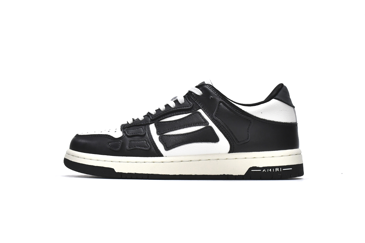 AMIRI Skel Top Low White Black White MFS003-004