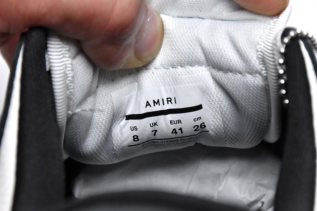 AMIRI Skel Top Low White Black White MFS003-004