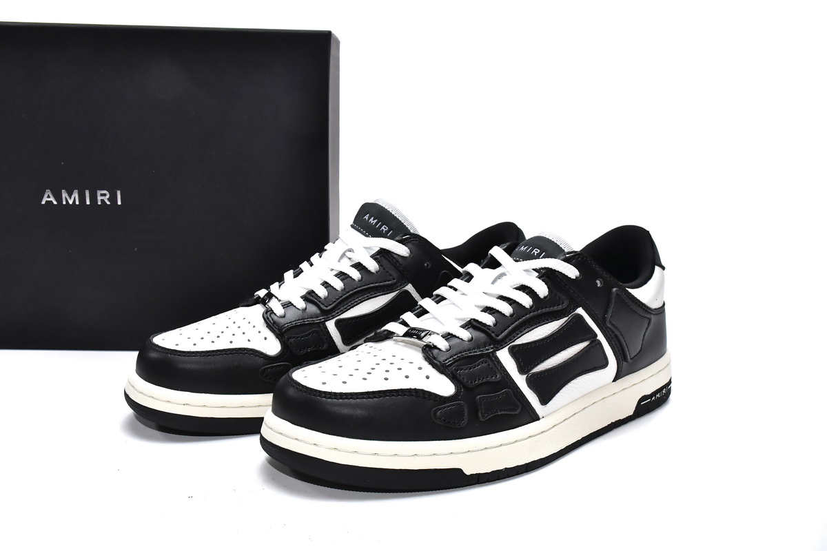 AMIRI Skel Top Low White Black White MFS003-004