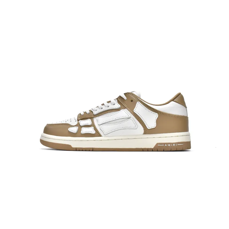AMIRI Skel Top Low White Brown MFS003-281