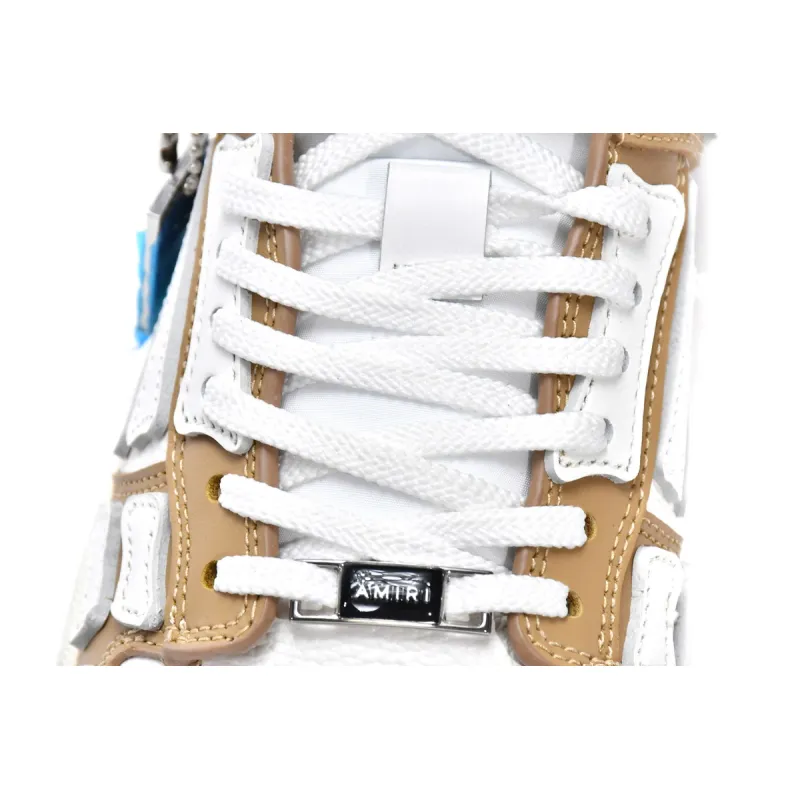 AMIRI Skel Top Low White Brown MFS003-281