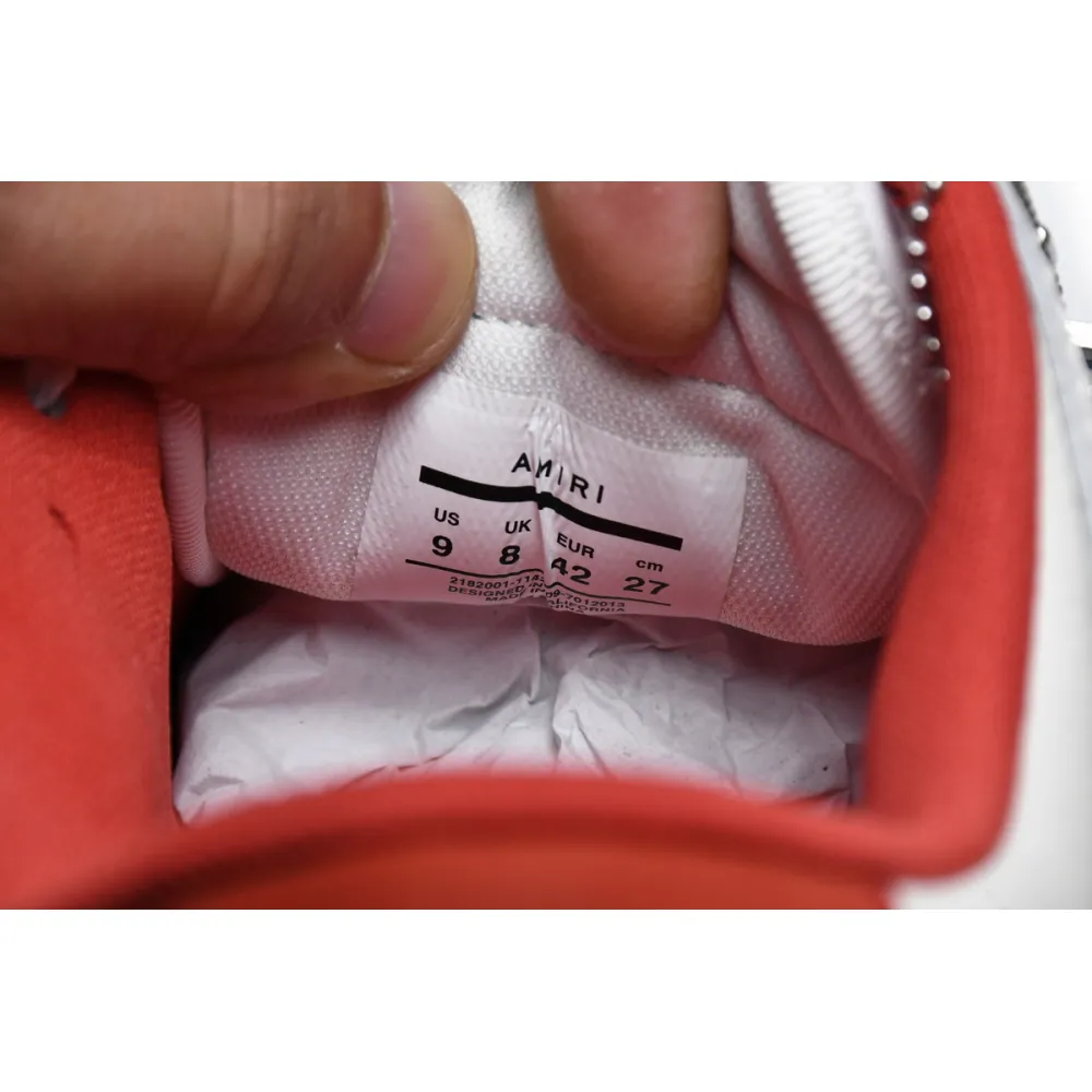 AMIRI Skel Top Low White Red  MFS003-124