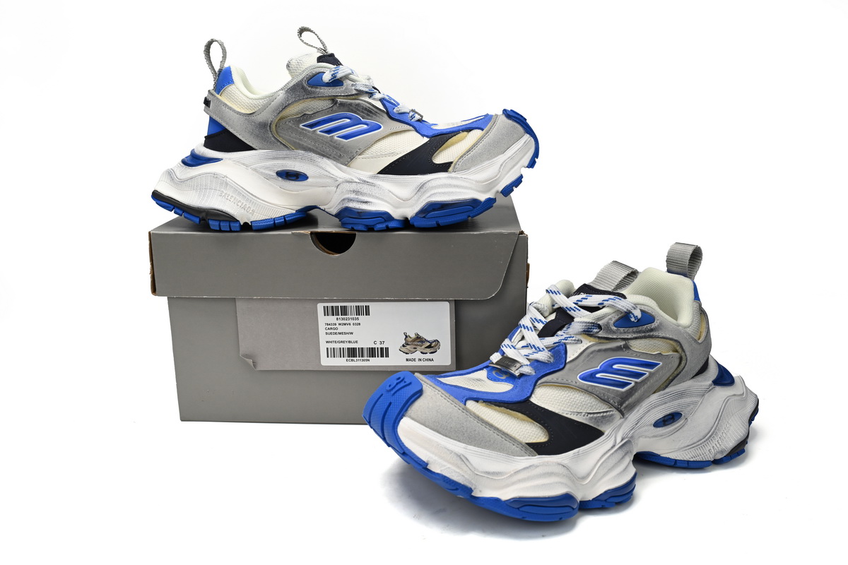 Ba*len*cia*ga cargo black, white, and blue 784339-w2mv6-0328