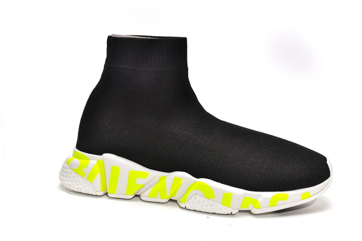 Balenciaga Graffiti Speed Black Fluo Green (Women's) 605942W05GY1935