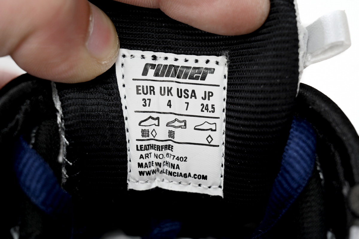 Balenciaga Runner White Blue Orange 677402 W3RB6 1264