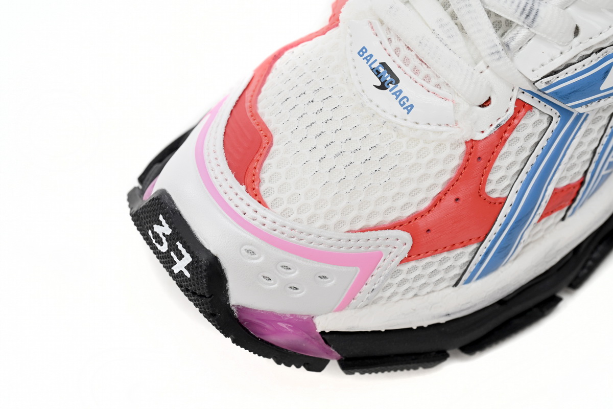 Top Version Balenciaga Runner White Blue Red 677402 W3RB6 9645