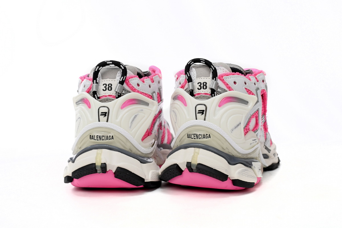 Balenciaga Runner White Fluo Pink (Women's) 677402 W3RBN 9155