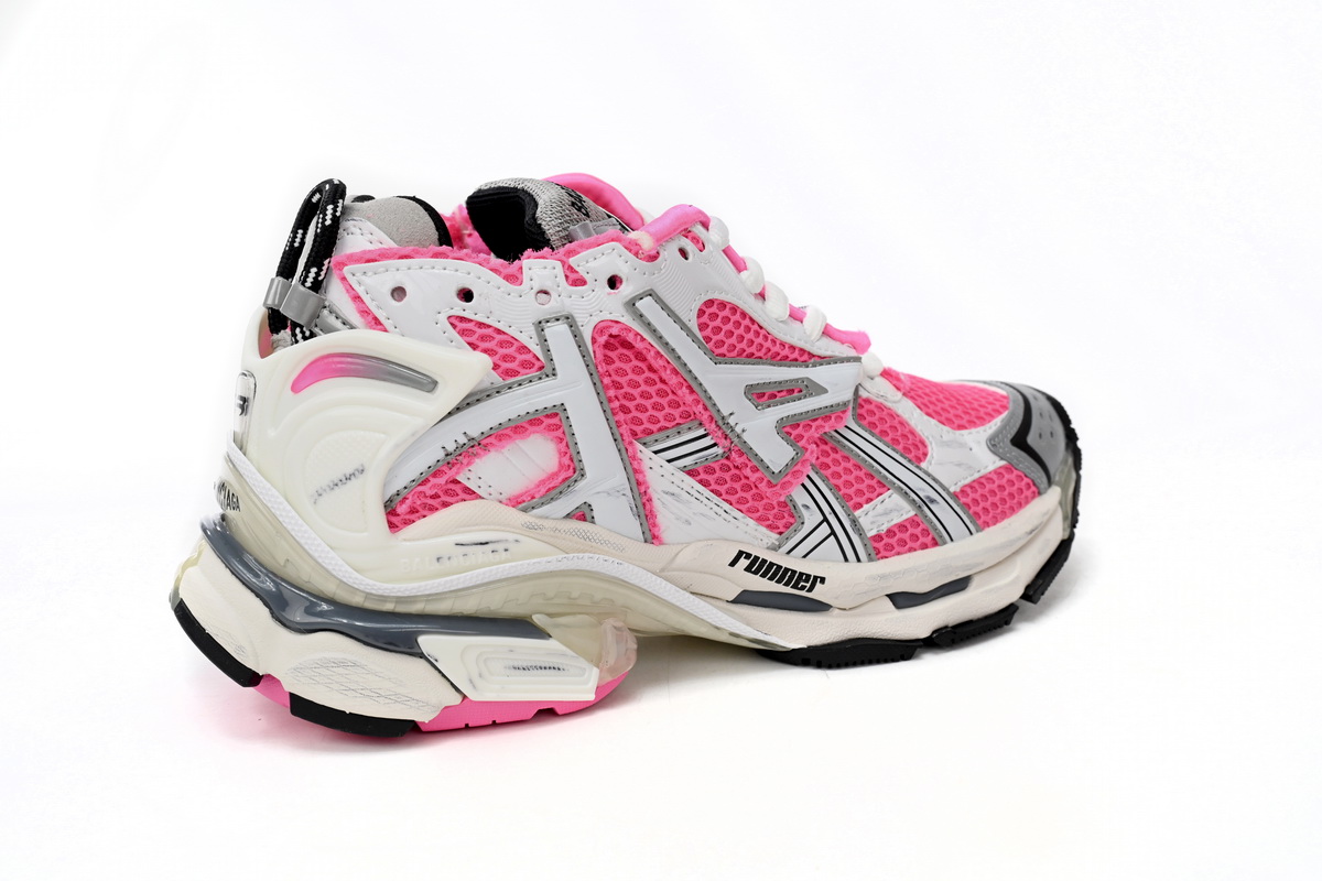Balenciaga Runner White Fluo Pink (Women's) 677402 W3RBN 9155
