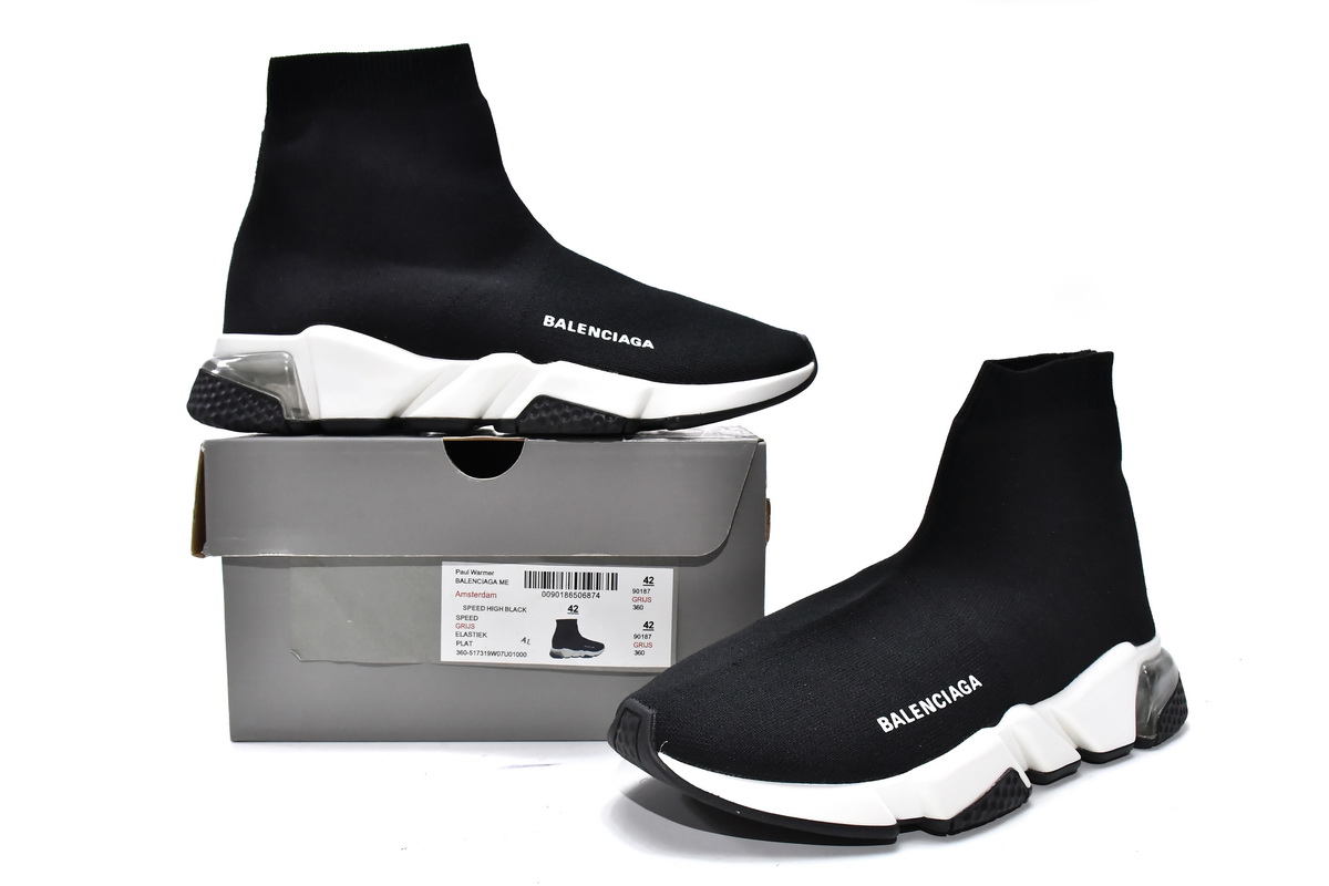 Balenciaga Speed Trainer White Black 2019 (Women's) 525712 W05G9 1000