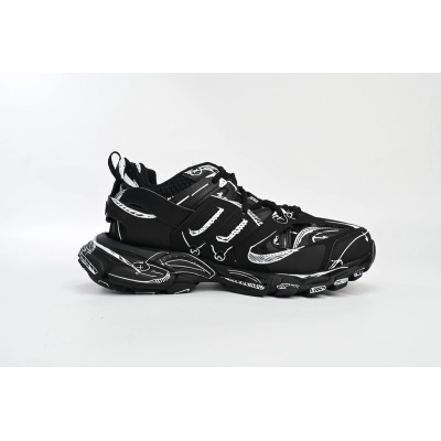 Balenciaga Tess S.Black Black-And-White Painting 542023 W3SR2 2315 02