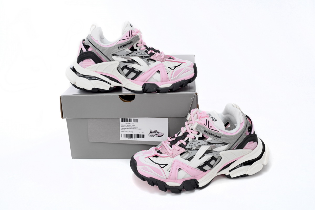 Balenciaga Track 2 Sneaker Pink White 568615 W3AE2 5291