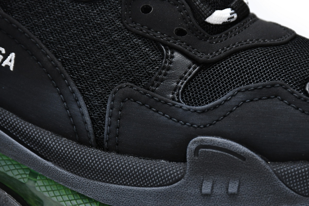 Balenciaga Triple S Black Green 544351 W09ON 1047