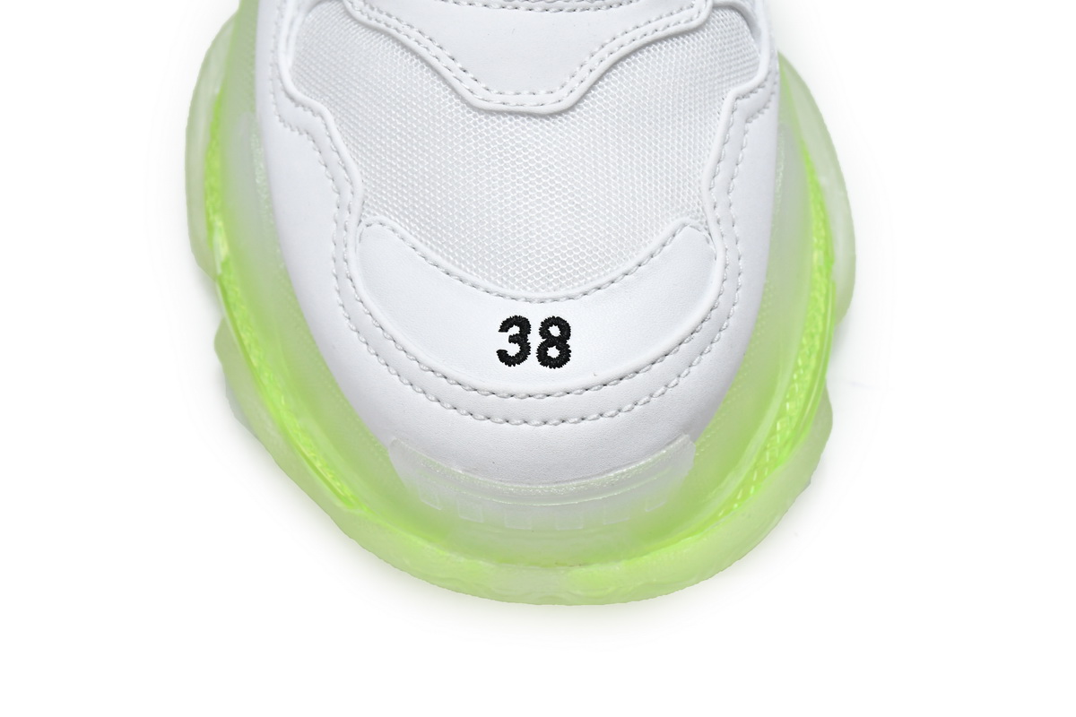 Balenciaga Triple S White Green  544351 W0901 9010