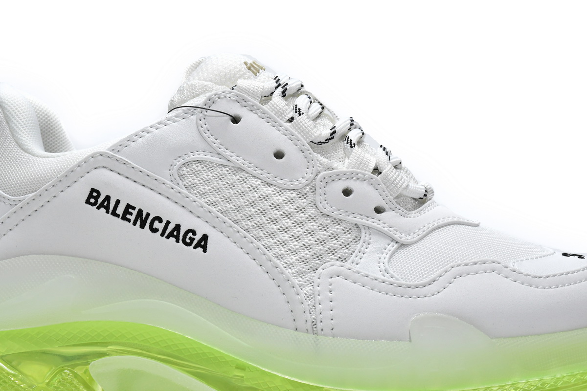 Balenciaga Triple S White Green  544351 W0901 9010
