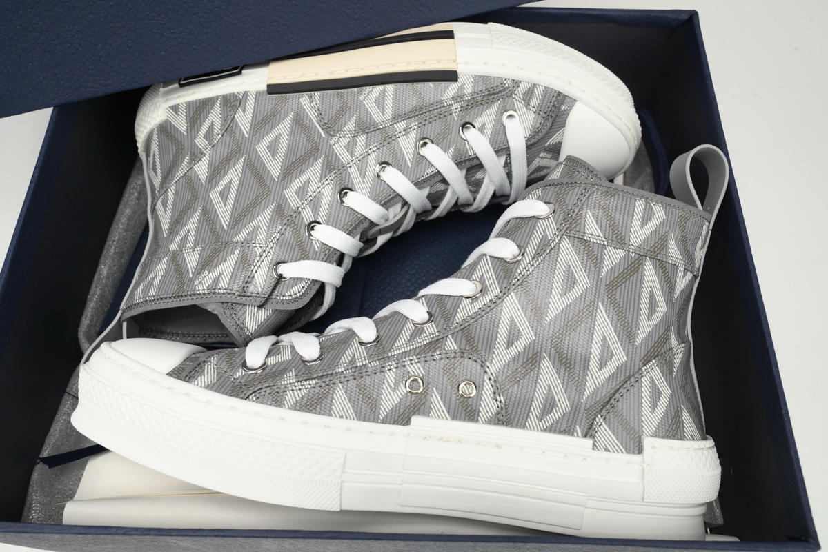 Dior B23 High Top Gray CD Diamond 3SH118ZPP_H868