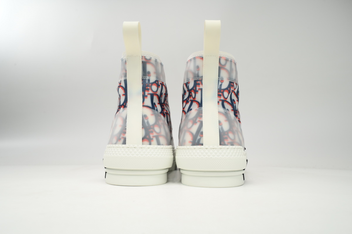 Dior B23 High Top Red Blue Oblique  3SH118YTG_H563