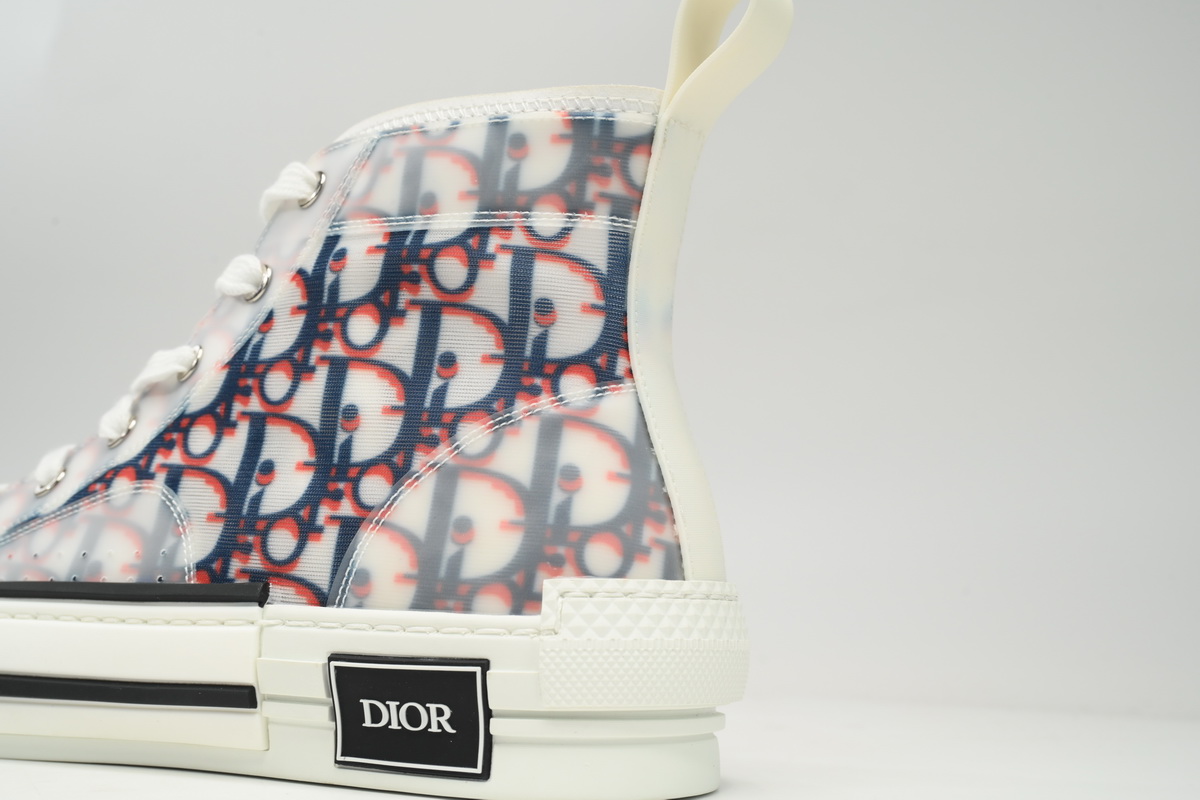 Dior B23 High Top Red Blue Oblique  3SH118YTG_H563