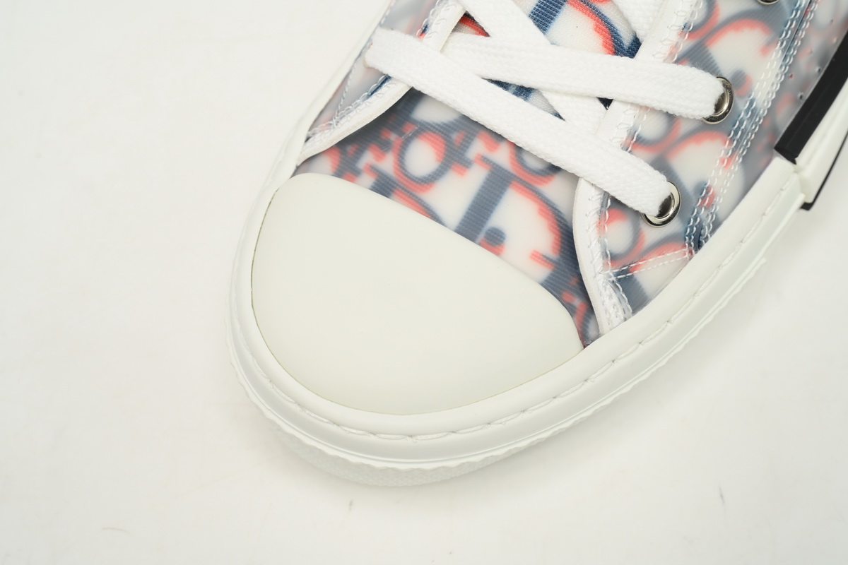 Dior B23 High Top Red Blue Oblique  3SH118YTG_H563