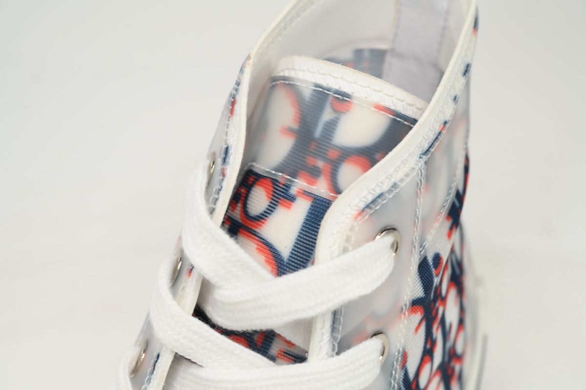 Dior B23 High Top Red Blue Oblique  3SH118YTG_H563
