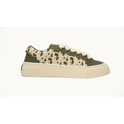 Dior B33 Sneaker Khaki Smooth Calfskin Oblique Raised Embroidery (Numbered) 3SN303ZYQ_H681 02