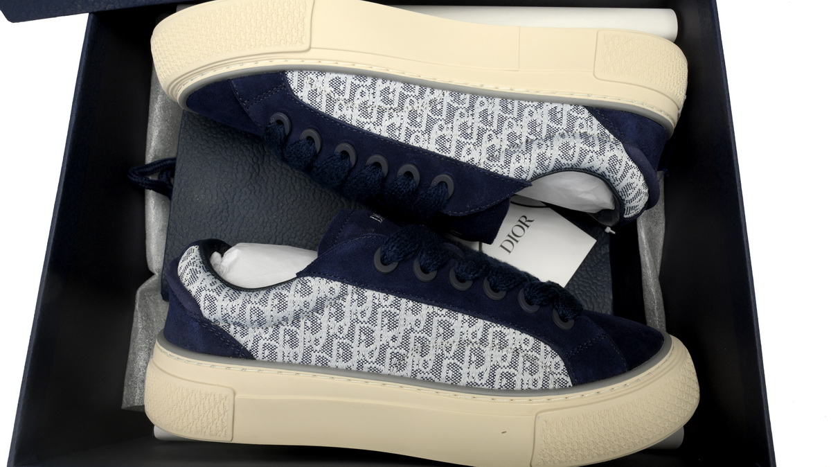 Dior B33 Sneaker Navy Blue Oblique Jacquard 3SN303ZWN_H559