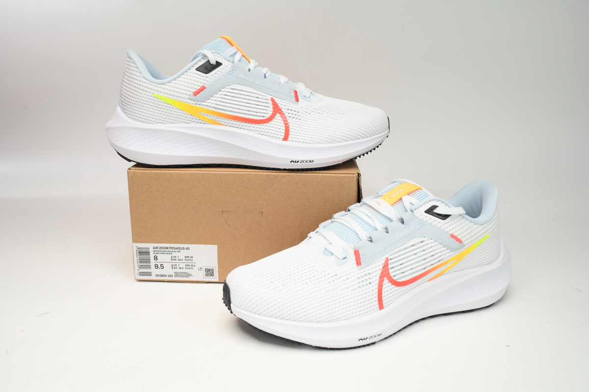 Nike Pegasus 40 Laser Orange Picante Red Blue Tint (Women
