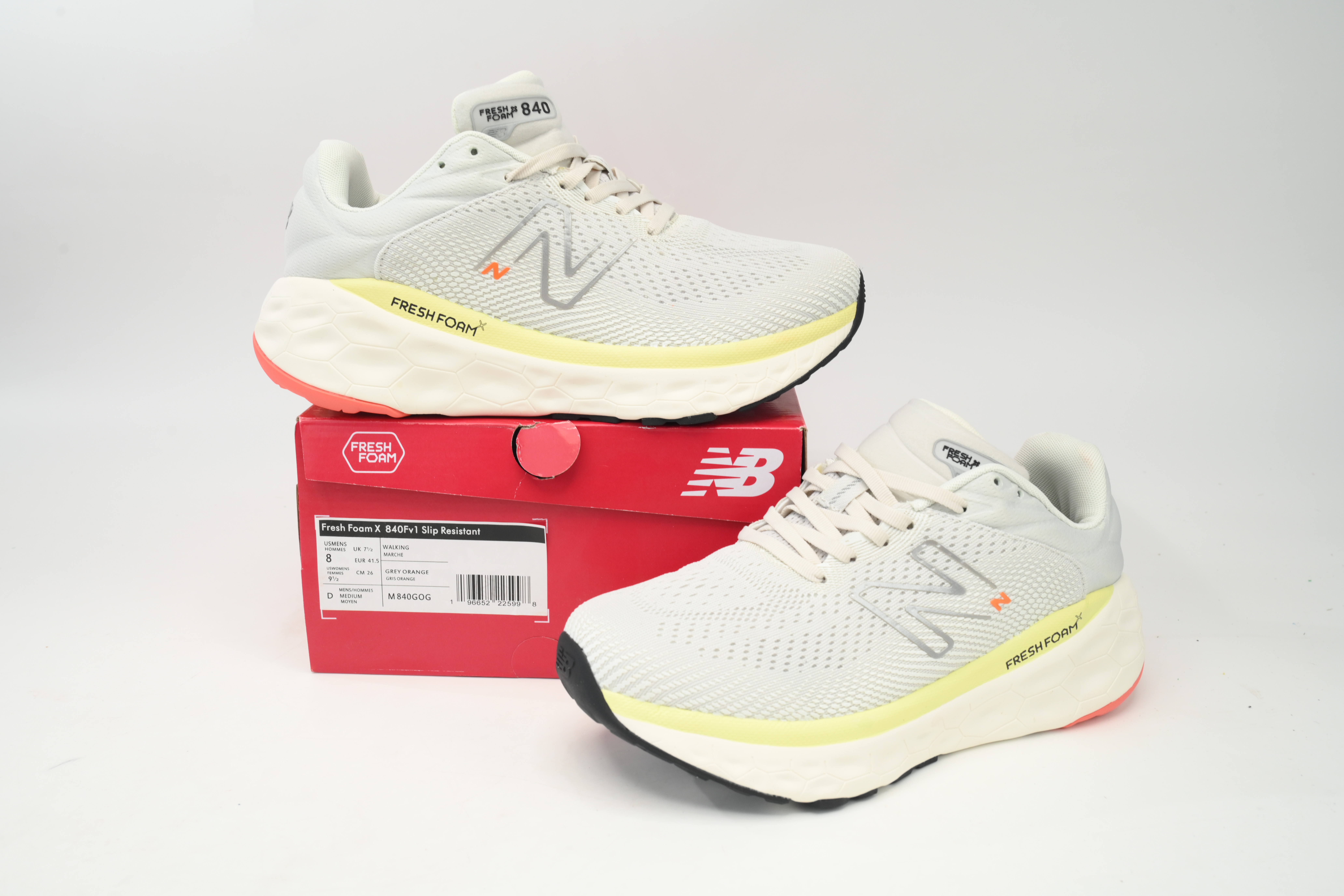  New Balance NB Fresh Foam X840 Grey Orange M840GOG
