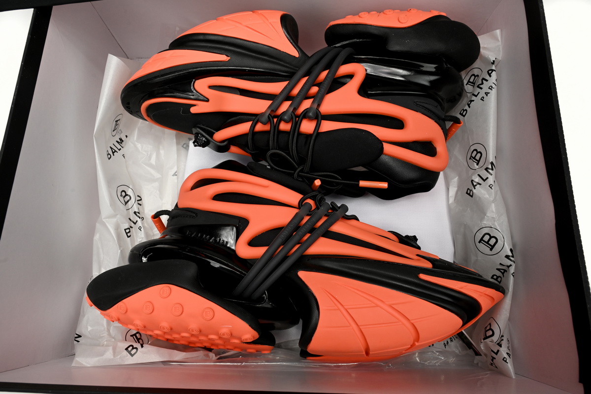 Balmain Unicorn Low-Top Orange Black YM1VJ309KNCA