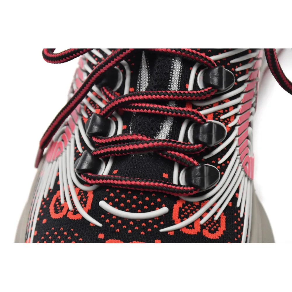 Gucci Run Sneakers Black Red 680900-USN10-8490