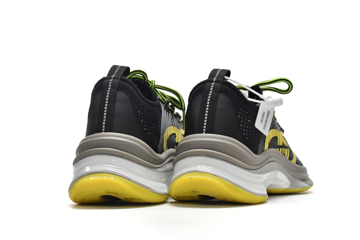 G*u*i run sneakers black yellow 680939-usm10-8480
