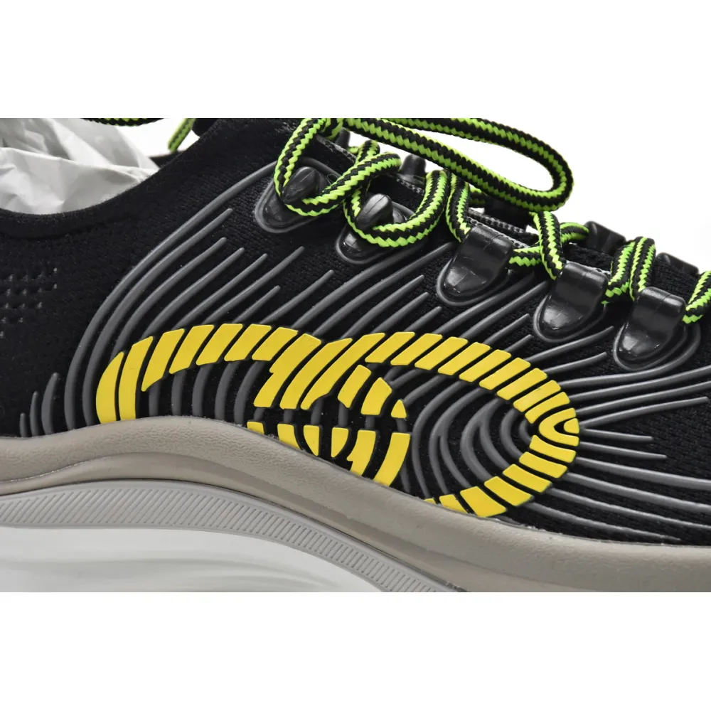 Gucci Run Sneakers Black Yellow 680939-USM10-8480