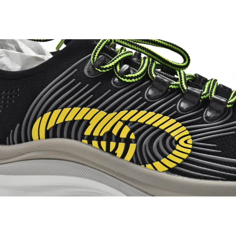 Gucci Run Sneakers Black Yellow 680939-USM10-8480