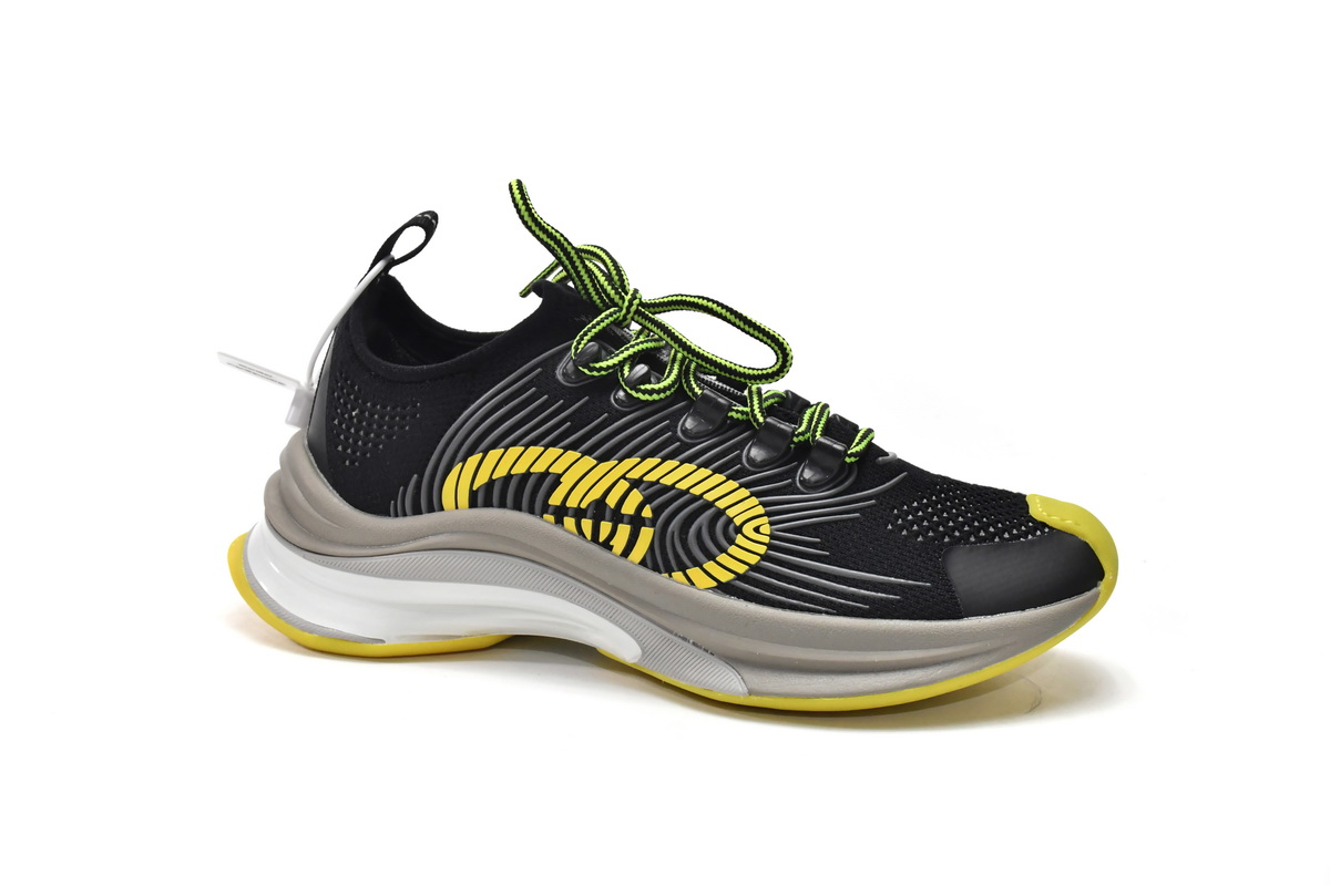 G*u*i run sneakers black yellow 680939-usm10-8480