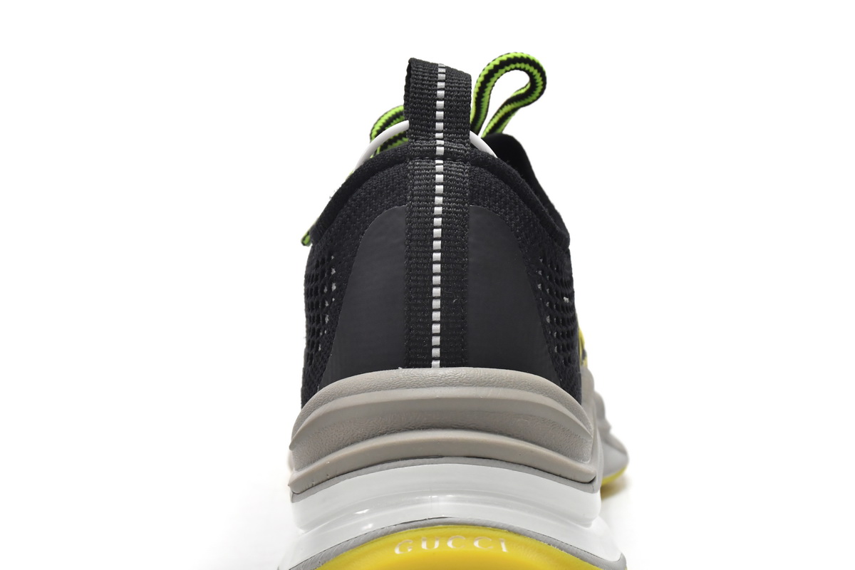 G*u*i run sneakers black yellow 680939-usm10-8480