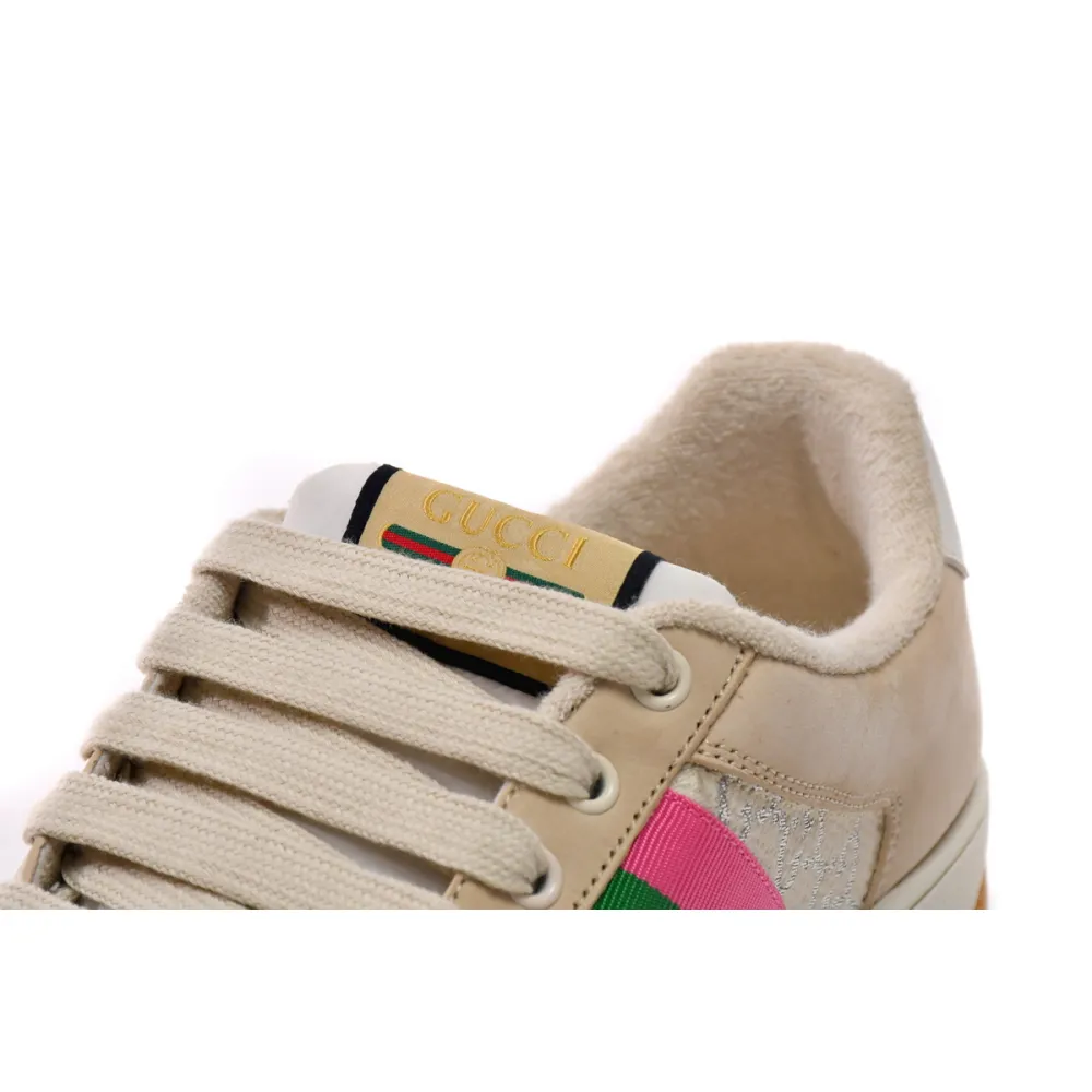 Gucci Screener Cream Leather (Women's) 577684 2C830 9150