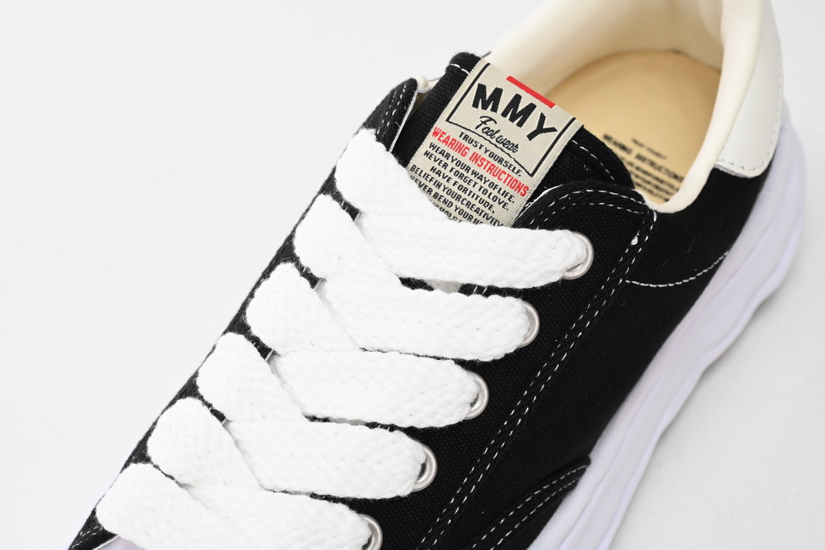 Maison Mihara Yasuhiro Blakey OG Sole Canvas Low Black No Logo A06FW704