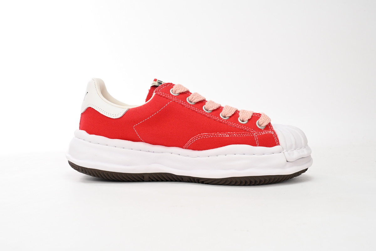 Maison Mihara Yasuhiro Blakey OG Sole Canvas Low Red A08FW735
