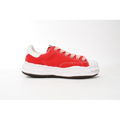 Maison Mihara Yasuhiro Blakey OG Sole Canvas Low Red A08FW735 02